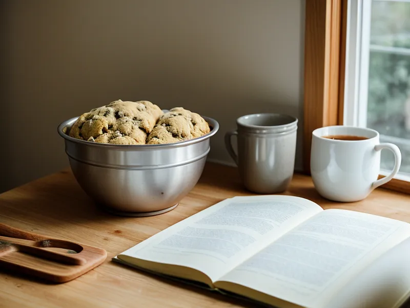 Galleta plana junto a una galleta alta, comparación de leudantes en galletas caseras