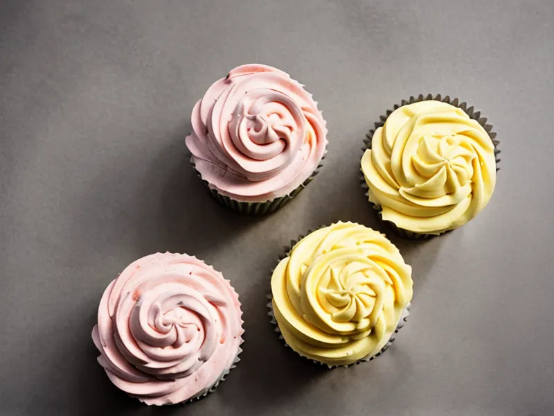 Muestras de buttercream con trucos de color: el cambio de tono después de reposar