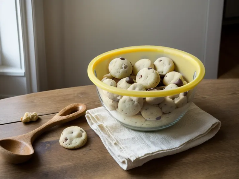 Bandeja de galletas de una receta de repostería desde cero que se derritieron en una sola masa dentro del horno