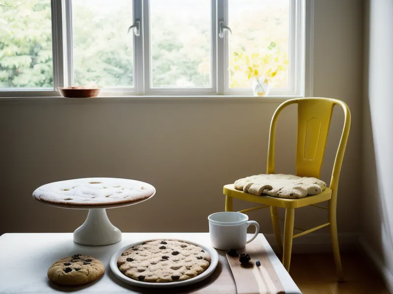 Galletas estilo Nueva York perfectamente horneadas sobre una bandeja de metal sin papel manteca, resultado final del truco con manteca vegetal y maicena