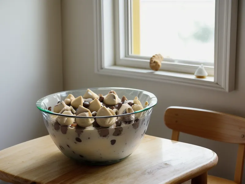Masa de galleta reposando antes de hornear, clave para el craquelado en repostería aficionada