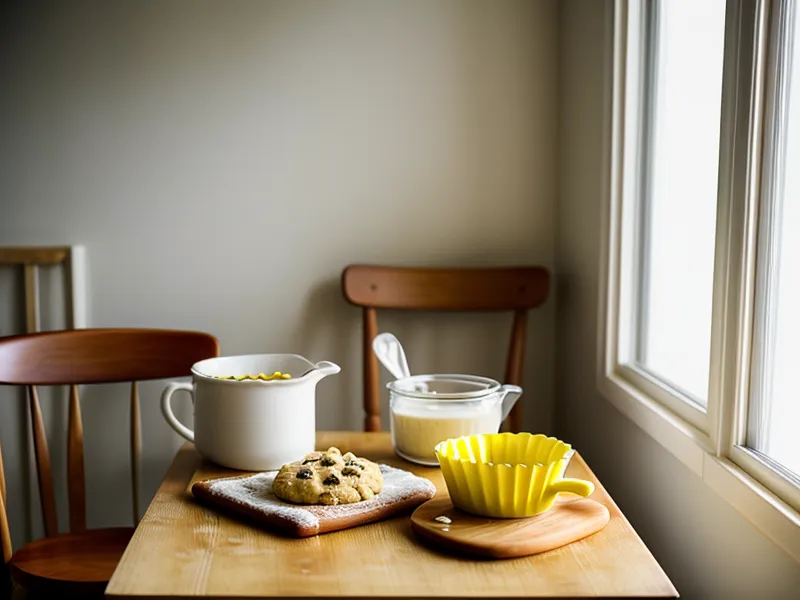 Contraste entre un libro de recetas impreso y un curso de repostería online abierto en una tablet, la diferencia que marcó el aprendizaje de galletas para principiantes