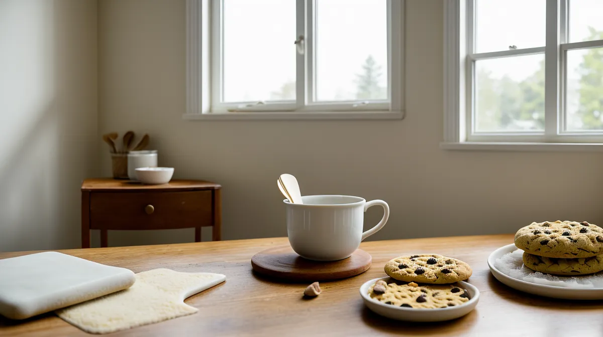 Galletas estilo Nueva York completamente planas sobre la bandeja, uno de los errores de repostería aficionada más comunes con este recetario de 150 recetas