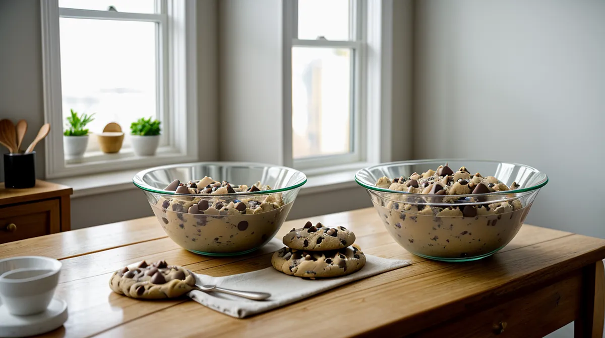 Galletas estilo Nueva York recién horneadas en una cocina casera de San Isidro, repostería casera paso a paso con la receta número siete